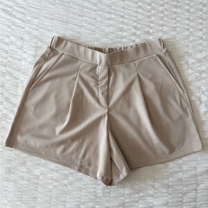 High Waist Women's Beige Shorts
